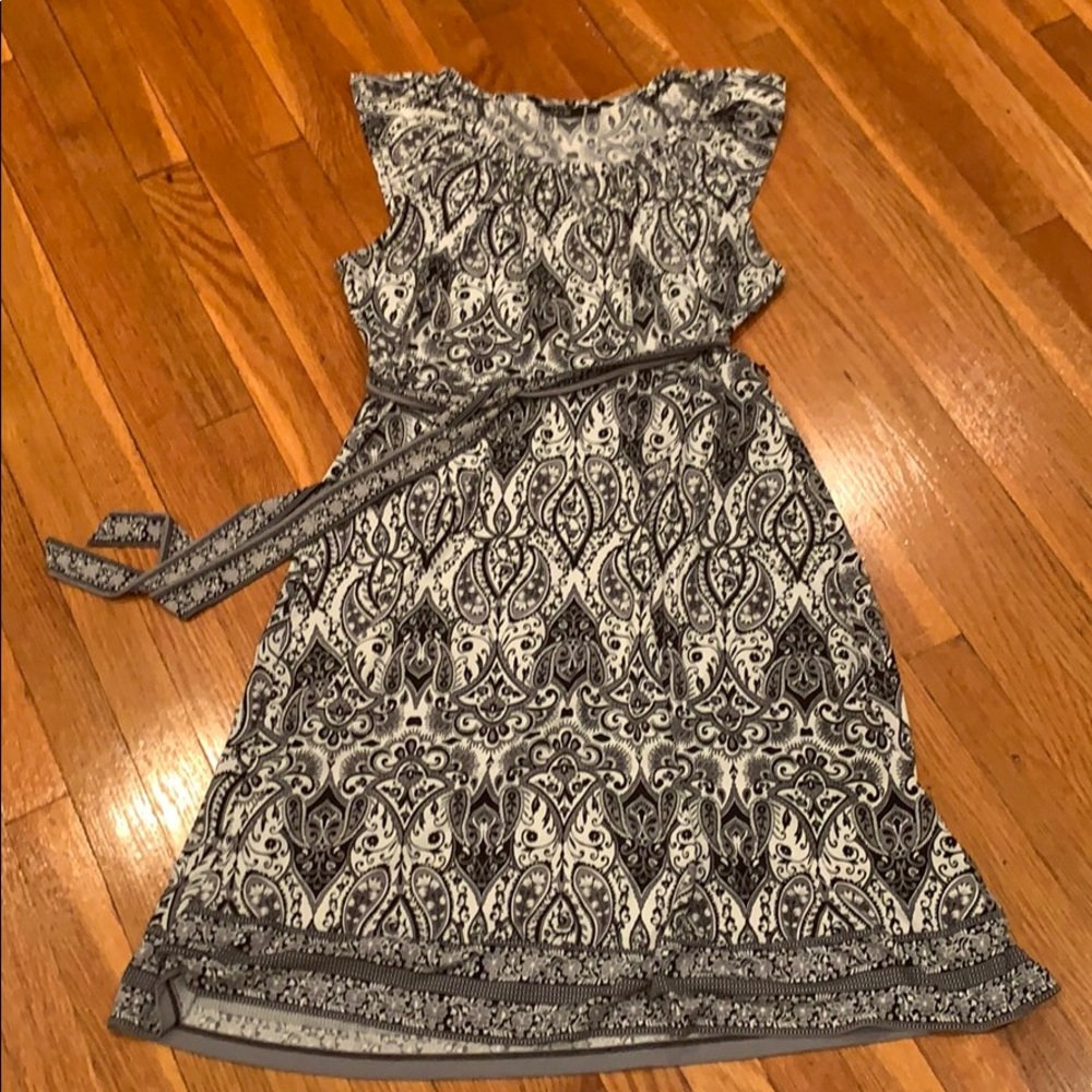 Apt 9 Paisley Sleeveless Belted Dress - PL